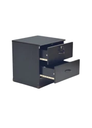 Galaxy Design Bedside Table Storage Cabinet With Lockable Drawers for Living Room, Office, Sofa Side Table GDF-1308 Color Wenge