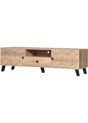 Galaxy Design Modern Multifunctional TV Table Stand GDF-TV113-150CM Storage Unit with 1 Drawers and Tow Doors Storage Shelves