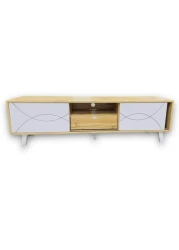 Galaxy Desing Wooden Modern TV Table Multifunctional TV Desk Stand with Storage Shelves Drawers For office