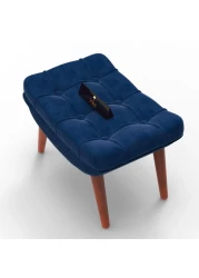 Stool for Living Room Soft Fabric Comfortable Cushion Ottoman Footrest