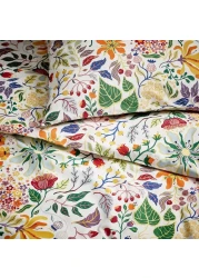 Duvet Cover And 2 Pillowcases Multicolour/Floral Pattern 240X220/50X80cm