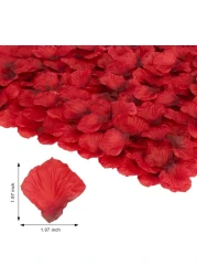Party Time 1000pcs Artificial Rose Petals Red Rose Petals for Romantic Decorations Special Night, Wedding, Anniversary Valentines Day Decorations