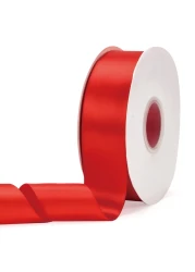 Ewaymado Solid Color Hot Red Double Faced Satin Ribbon 112 X 50 Yards Fabric Ribbons Perfect for Wedding and Party DecorationGift Wrapping Sewing Crafts