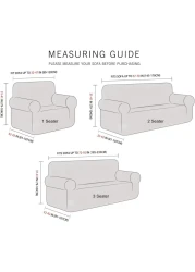 Stretch Fit 7 Seater Sofa Cover Set Navy Blue 3211 Combination Soft Brushed Fabric Couch Cover Full Coverage Furniture Protector Slipcover Seven Seater Fits on Standard and Recliner Sofa