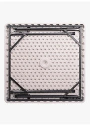 Portable Folding Table White 74x87x87centimeter