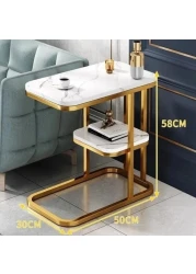 Generic Sofa Side Table, Safe Rounded Corner Design, Living Room Side Cabinet, End Table Anti-Rust Waterproof, White