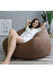 Comfy Seude All Season Luxurious Bean Bag with Filling - Dark Brown