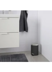 Waste Bin Soft Closing Lid Closes Smoothly And Quietly Dark Grey 3 L