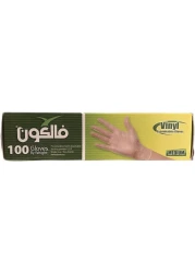 lavish Falcon Vinyl Gloves Pre Powder Medium (1 Pack X 100 Pieces)