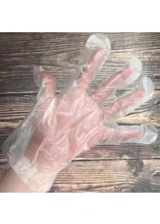 lavish Clear Bio-Degradable PE Plastic Gloves (1 Pack X 100 Pieces)