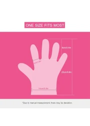 Generic-100pcs Disposable Plastic Gloves Latex Free Powder Free Clear PE Gloves Safe for Cleaning Cooking Hair Coloring Dishwashing Food Handling