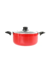 MyChoice Non-Stick Casserole With Lid Red 28cm