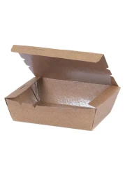 Fun Green Track Kraft Paper Food Boxes Brown 180x120x50mm 5 PCS