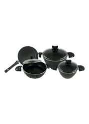 Avci Home Maker Farah Ceramic Coating Cookware Set Green 7 PCS
