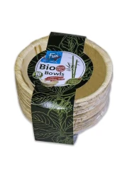 Fun Green Track Round Bio Bowl 15cm Beige 10 PCS