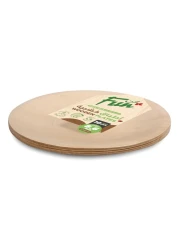 Fun Green Track Wooden Round Plates Beige 8.6inch 10 PCS