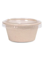 Fun Green Track Sukkar Pulp Portion Cups With Lid Beige 60ml 25 PCS