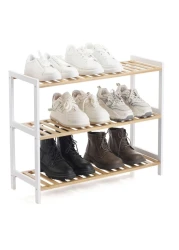 Home Trend 3-Tier Wooden Shoe Rack 55x25x50cm