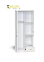 2 Door Wooden Wardrobe Cabinet Cupboard Engineered Wood Perfect Modern Stylish Heavy Duty