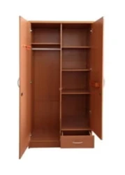 2 Door Wooden Wardrobe Cabinet Cupboard Engineered Wood Perfect Modern Stylish Heavy Duty