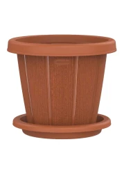 كوزموبلاست سيدارغرين إناء زهور مع صينية تراكوتا 12 بوصة