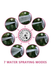 
Garden Hose Reel Rolling Hose Reel Retractable Hose Reel Compact Garden Hose Reel 7 Function Sprayer Nozzle 50FT Hideaway Hose Reel Wall Mount for Patio Cleaning and Car Washing (Green)