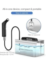 بخاخ شطاف محمول للسفر للتنظيف الصحي مع حاوية مياه سعة 2.3 لتر