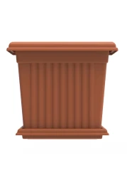 Cosmoplast Plastic Square Planter With Tray White 30L