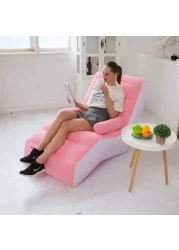 كرسي سطح قابل للنفخ مع مضخة هواء، أريكة استلقاء لغرفة المعيشة الداخلية وغرفة النوم، والسفر في الهواء الطلق والتخييم والنزهة وصالات الشاطئ