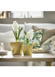 Christmas Plant Pot Gold-Colour 12Cm