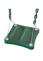 SwingNSlide NE 5041 StandUp Swing with 14 x 14 Swing Base and Coated Chains for Swing Set and Playset Green