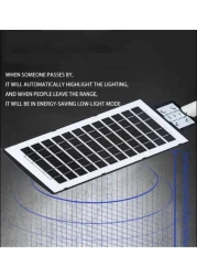 Generic 1800W Solar Street Light For Outdoor Dusk To Dawn Daylight White Flood Endurance Lamps With IP67 Waterproof For Garden Patio Garage With Remote Control