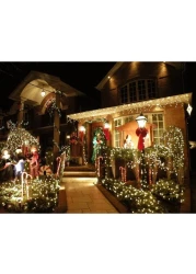 Solar String Lights 12M 100LED 8 Modes Solar Powered Lights for Home,Gardens, Patios,weddings and Parties (Warm White)