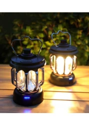Xinzhen Vintage Rechargeable Camping Light, Classic Vintage Camping Lantern, Rechargeable Vintage Camping Light