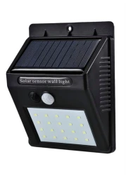 Generic 20 Led Motion Sensor Solar Light Black