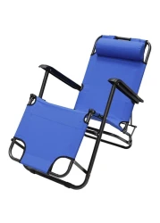 Generic 3 In 1 Foldable Beach Chair Blue 153X60X35Centimeter