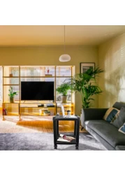 Esqube Delta Plastic Glossy Trolley Table (Black)