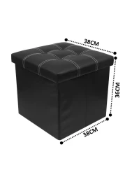 LAVISH Storage Ottoman Storage Stool Multifunctional Sofa Storage Box Storage Box Foldable Sorting Box Brown (Color : Brown Size : 38x38x38cm)
