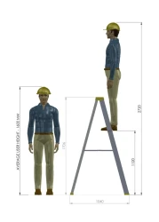 Penguin - Aluminium Two-in-One Ladder: Step 6, (1.8m - 3.2m)