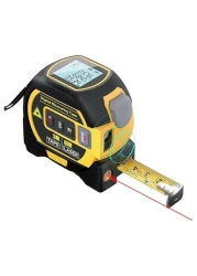 3-in-1 Laser Rangefinder with 5m Tape Measure &amp; LCD Backlight Display &ndash; Digital Distance Meter for Area &amp; Volume Measurements, Building &amp; Surveying Equipment
