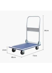 Showay Heavy Duty Folding Trolley Cart 150Kg Platform Flat Hand Barrow Sack Warehouse Folding Platform Trolley