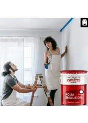 Emirates Premium 800 White Aqua Emulsion Wall Paint 3.6 Litre - Smooth &amp; Flat Finish for Interior Walls