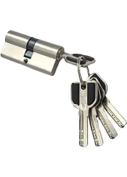 MSM Door lock cylinder 80mm, two sided 5 computer keys