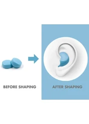 HASPRO [6-Pair Pack] Soft Silicone Earplugs for Sleeping, Swimming &amp; Bathing, Anti-Snoring, Noise Cancelling Reusable Earplugs. Adults &amp; Children (Blue)