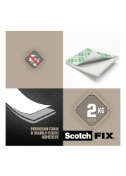 3 أم سكوتش فيكس شرائط تثبيت داخلية 25×25 ملم ، 16 قطعة