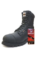 IRONLACE Unbreakable Round Bootlaces Indestructible Waterproof Fire Resistant Boot Shoe Laces 1500Pound Breaking StrengthPair Black 54Inch 32mm Diameter 1Pair