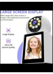 Home Security Cameras for Baby/Elder/Dog/Pet Camera, 4K Resolution,360&deg; Panoramic/2.8" Screen/Indoor Security Camera, Night Vision