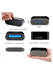 Hidden Camera Clock with HD 1080P WiFi Spy Camera Alarm Clock with Night Vision and Motion Detection Wireless Nanny Cam for Home Office Security