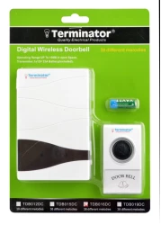 Terminator Brand Digital Wireless Door Bell with 38 Different Melodies - TDB 016DC