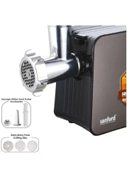 Electric Meat Mincer Grinder, Sausage Maker, Food Slicer 6-in-1 Powerful Electric Meat Mincer Machine, 3 Different Cutting Plates/Vegetable Slicer/Grater Attachments for Home Use